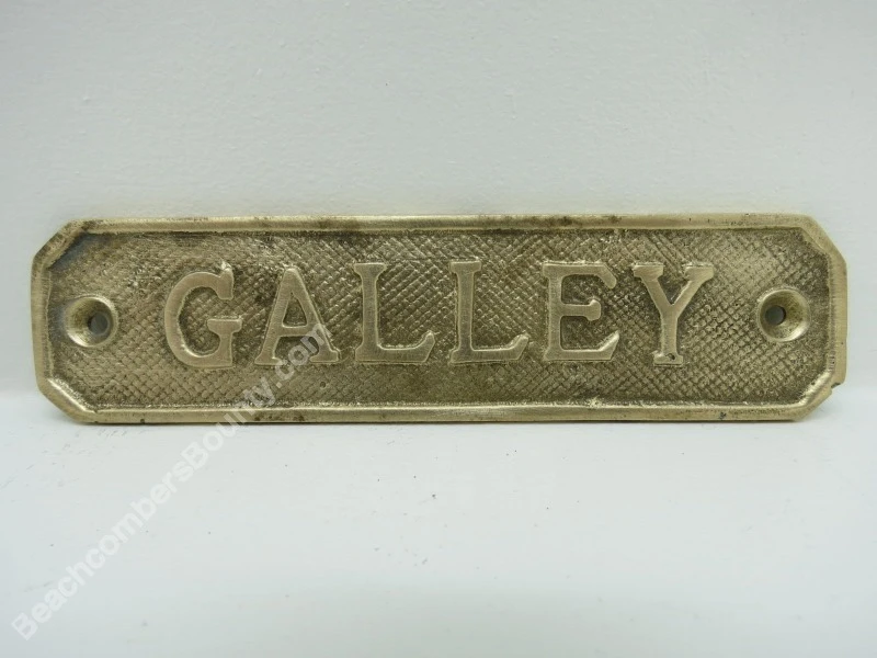 Solid Brass Galley Sign 5